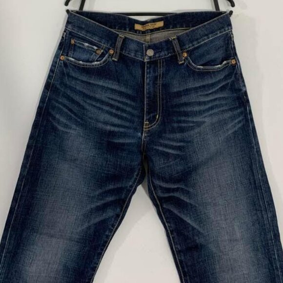 Dark Blue Straight Leg Jeans – Classic Indigo Wash - Picture 4 of 4